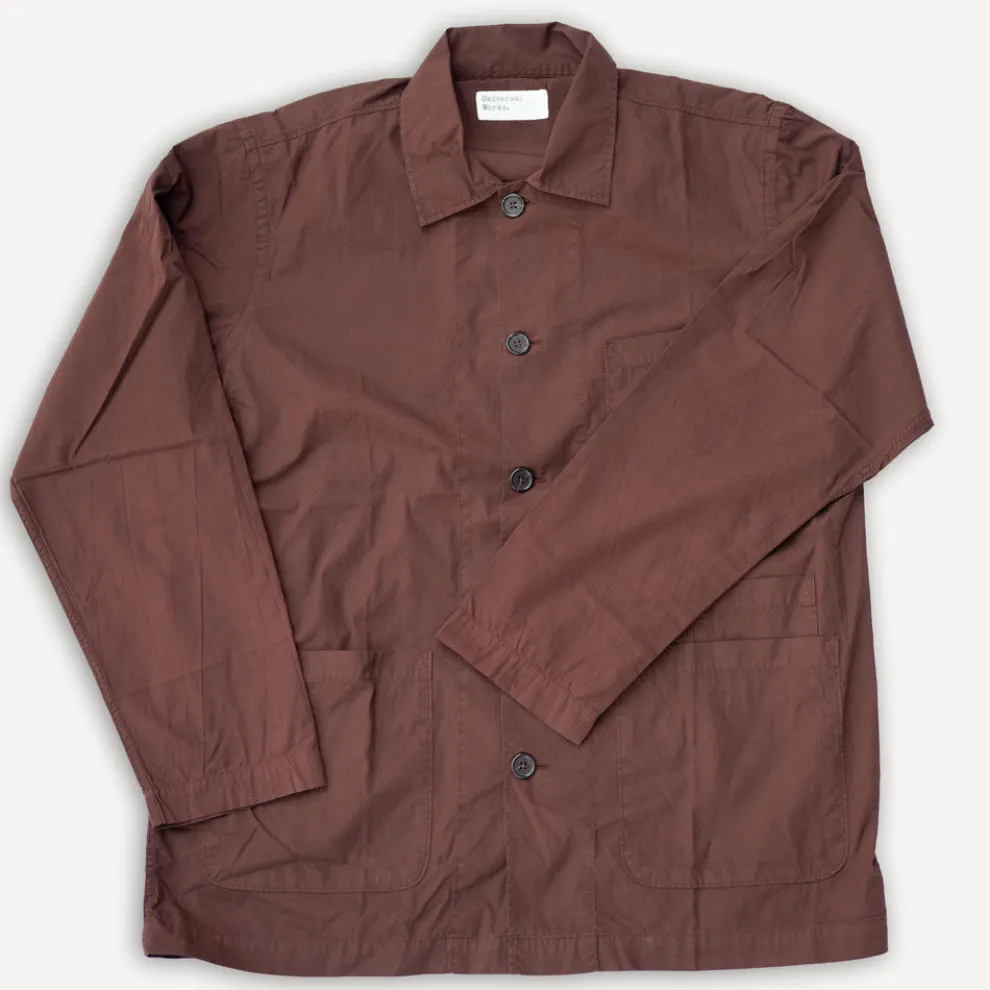Bakers Overshirt Organic Poplin Brown