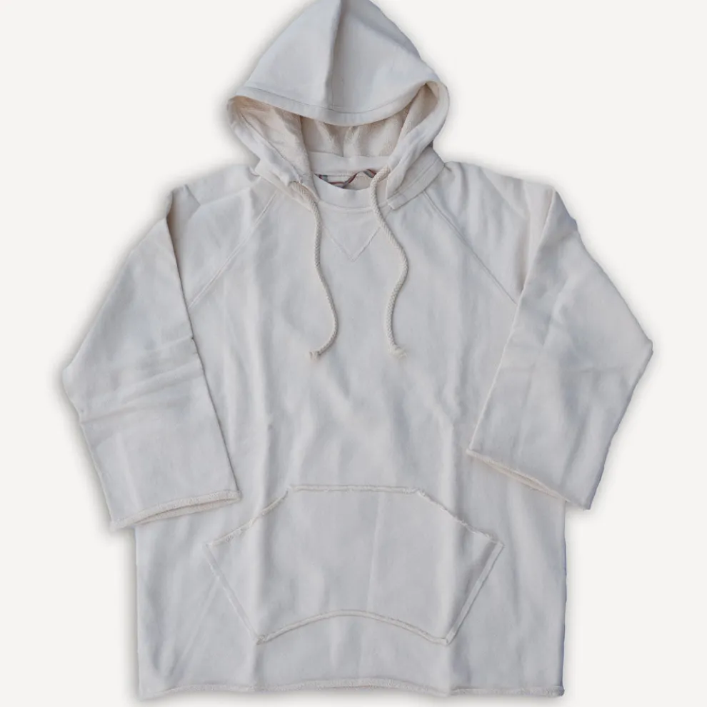 Boxing Hooded Sweatshirt 3/4 Natural