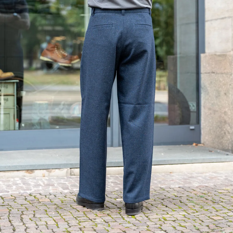 Carlo Trousers Lambswool Blue