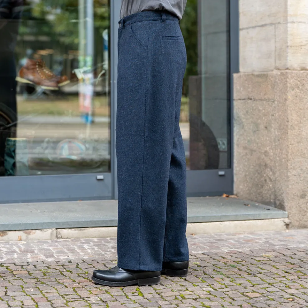 Carlo Trousers Lambswool Blue
