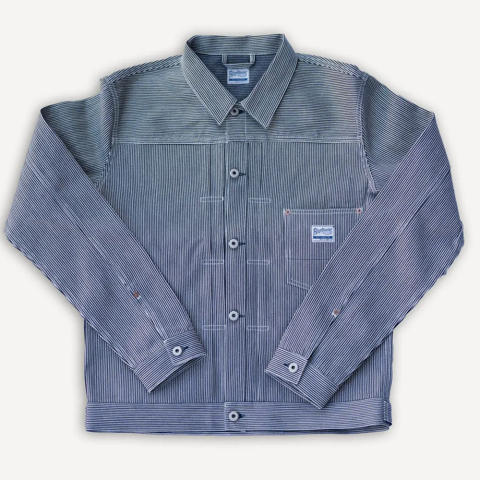 Jacket Striped White/Blue