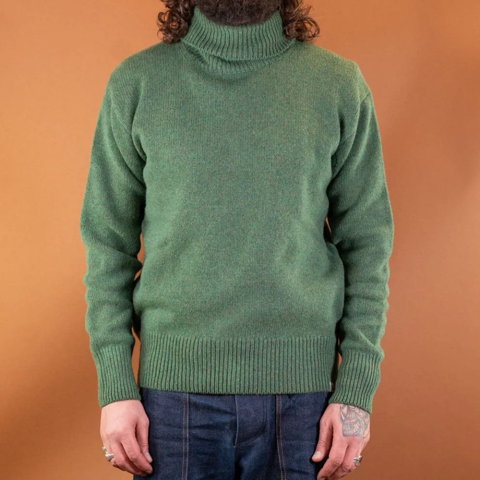 Men's Rollkragen Pullover Relaxed Fit Moss