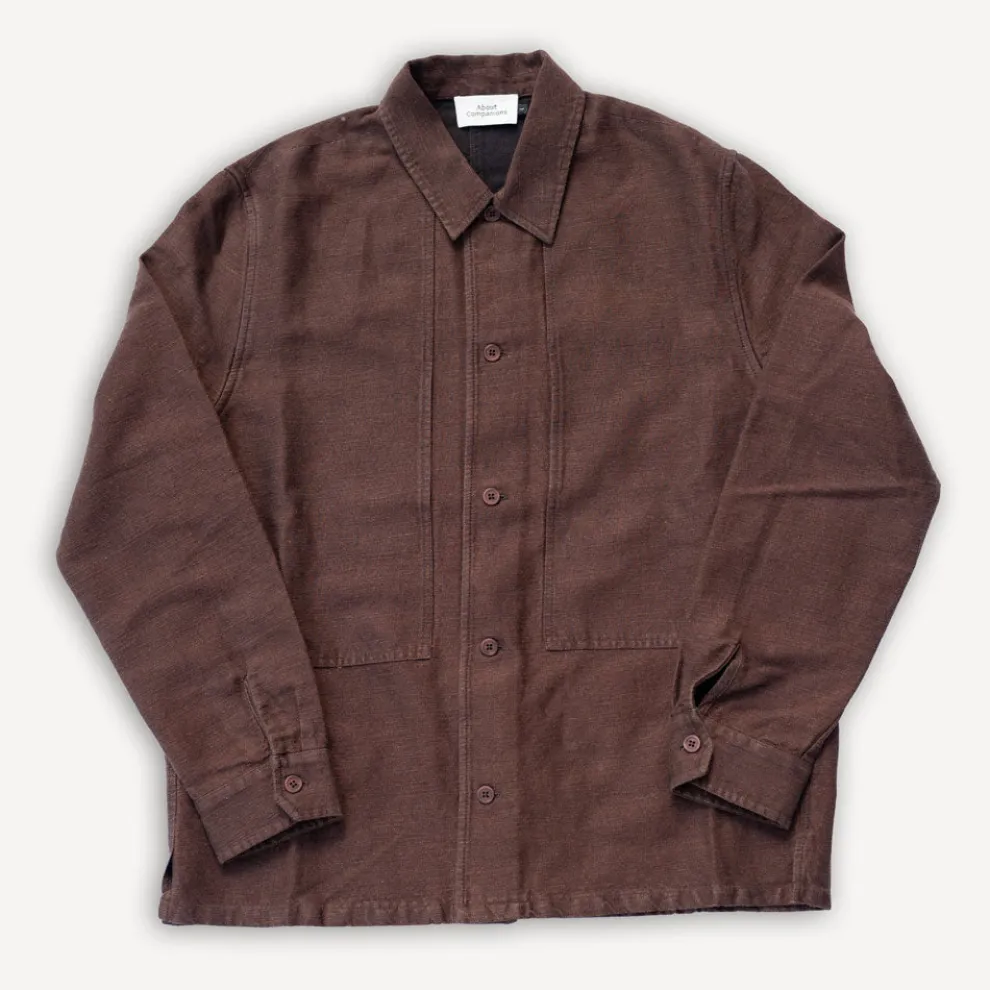 Owe Overshirt Winter Linen Marron