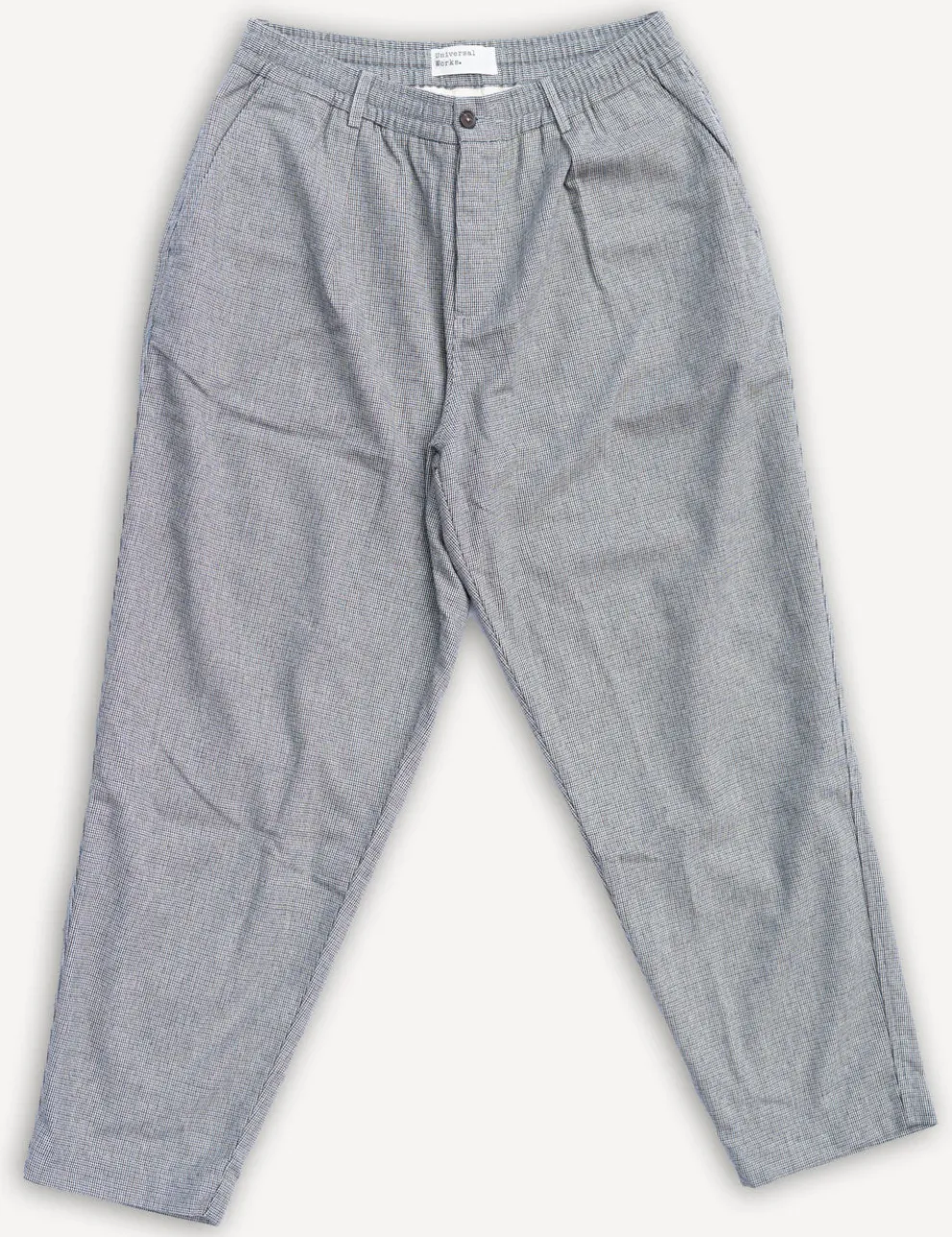 Pleated Track Pant Leon Tweed Grey