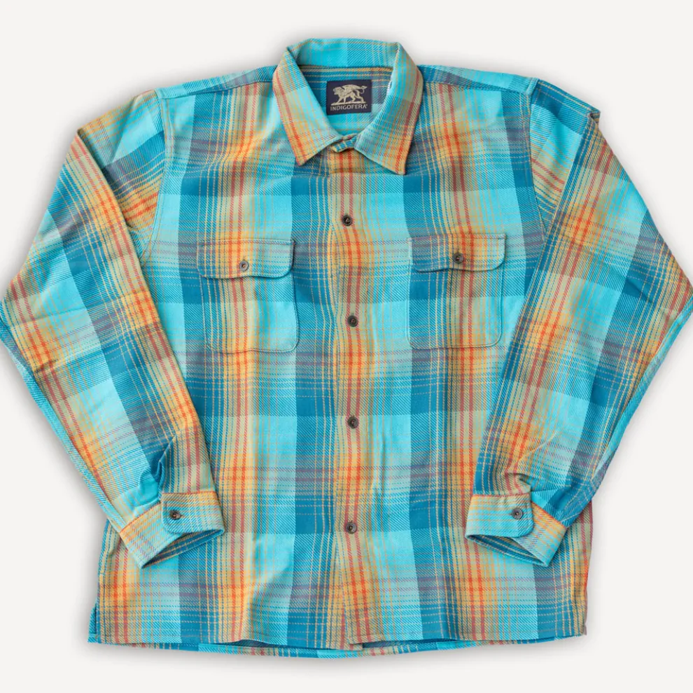 Webster Shirt Twill Check Blue/Beige/Red